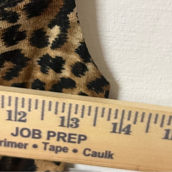 Vintage La Belle Drape Neck Animal Leopard Print Midi Size Medium New - Picture 8 of 8